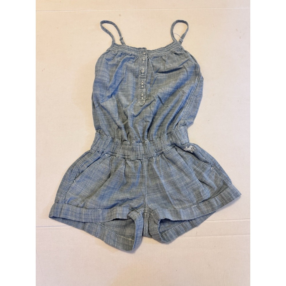 Abercrombie KIDS Girls One Piece Blue Chambray Denim Romper Size Small